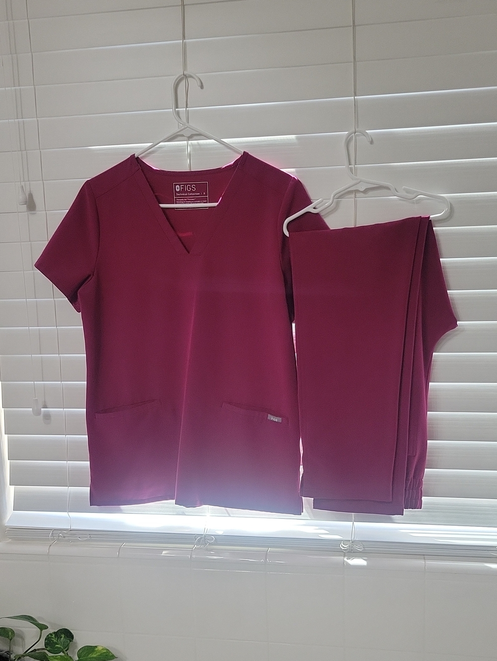 Figs Women's Scrub Set in Berry Plum